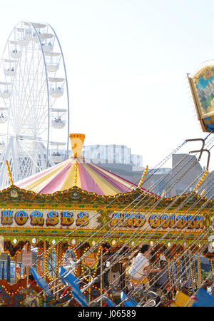 Attractions en bord de mer au printemps et en été à Bournemouth en 2017, Dorset, UK Banque D'Images