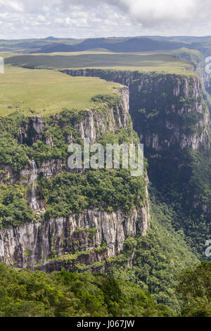 Fortaleza Canyon et cascade de Cambara do Sul, Rio Grande do Sul, Brésil Banque D'Images