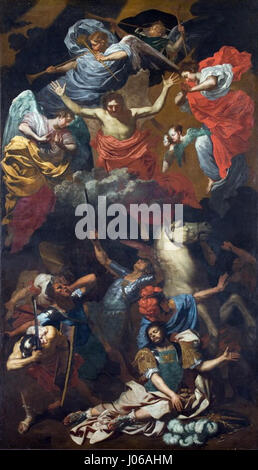 La peinture de Bertholet Flemalle de 1670, « conversion de Saint Paul », dépeint le moment de la transformation de Saint Paul, capturant le moment dramatique et religieux avec des couleurs vives et des contrastes forts. Il est logé au Musée des Augustins à Toulouse. Banque D'Images