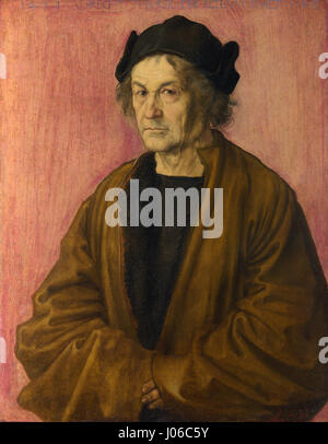 Le portrait réalisé par Albrecht Dürer en 1522 de son père à 70 ans est une représentation touchante de l’amour et du respect familiaux, mettant en valeur son talent exceptionnel à capturer la personnalité et l’âge. Banque D'Images