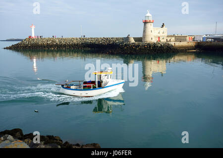 Phare du Port de Howth, Péninsule de Howth, comté de Dublin, Irlande Banque D'Images