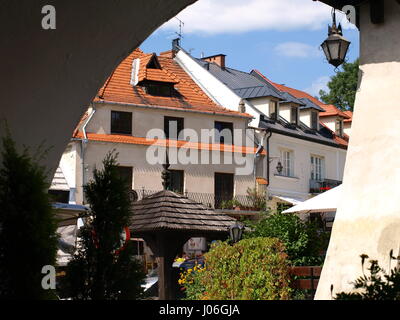 Ancienne Place du marché de Kazmierz Dolny, Pologne Banque D'Images