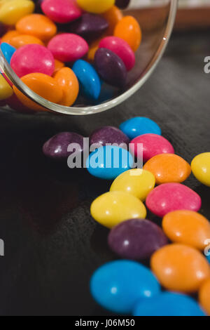 Des bonbons dans le bocal, traiter les bonbons colorés Banque D'Images