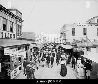 Le Bowery, à l'Est, Rockaway, New York, USA, Detroit Publishing Company, 1900 Banque D'Images