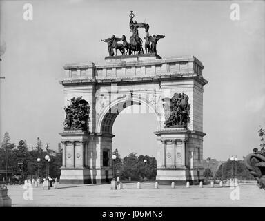 Les marins et soldats' Memorial Arch, Brooklyn, New York, USA, Detroit Publishing Company, 1900 Banque D'Images