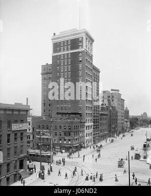 Rues élevée et large, Columbus, Ohio, USA, Detroit Publishing Company, 1905 Banque D'Images