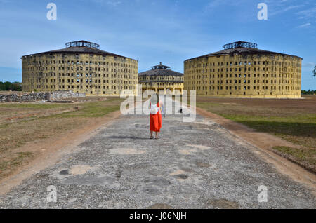 Le Presidio Modelo prison sur l'île de la jeunesse, de Cuba, Fidel Castro a été incarcéré Banque D'Images