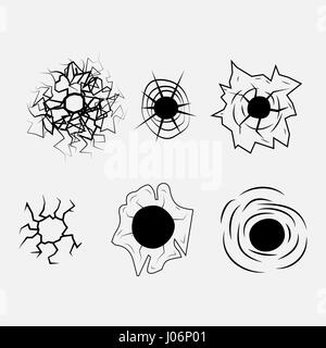 L'icône de trou de balle. Entièrement éditable image vectorielle. Illustration de Vecteur