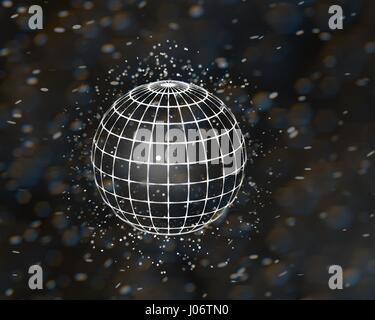 Effet microscope sphere 3D Rendering Banque D'Images