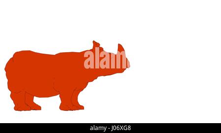 Exposé de Rhino 3D Rendering Banque D'Images