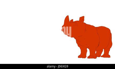 Exposé de Rhino 3D Rendering Banque D'Images