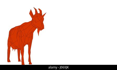 L'animal décrit isolated on white 3D Rendering Banque D'Images