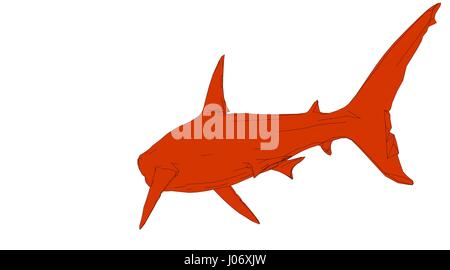 L'animal décrit isolated on white 3D Rendering Banque D'Images