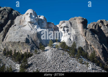 Le mont Rushmore Memorial Monument est une destination touristique populaire dans les Black Hills du Dakota du Sud Banque D'Images