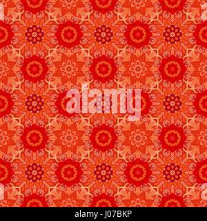 Oriental rouge modèle de mandalas. Ornement floral vecteur riche avec des éléments. Modèle pour le textile, tapis, châle. Illustration de Vecteur