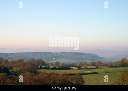 Tôt le matin, vue sur Newlands Corner, Surrey, Angleterre Banque D'Images