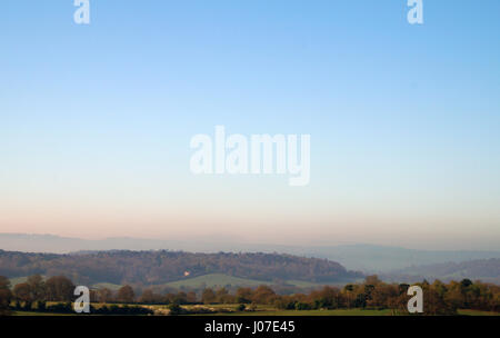 Tôt le matin, vue sur Newlands Corner, Surrey, Angleterre Banque D'Images