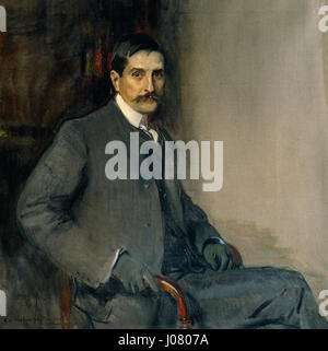 'Retrato de Francisco Rodríguez de Sandoval' est un portrait de l'artiste espagnol Joaquín Sorolla. L'œuvre met en scène Francisco Rodríguez de Sandoval dans un style naturaliste, capturant sa personnalité par l'utilisation de la lumière et de la couleur, une caractéristique de l'approche de Sorolla. Banque D'Images