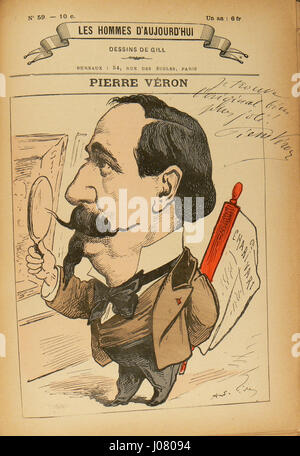 Pierre Véron - caricature par André Gill Banque D'Images