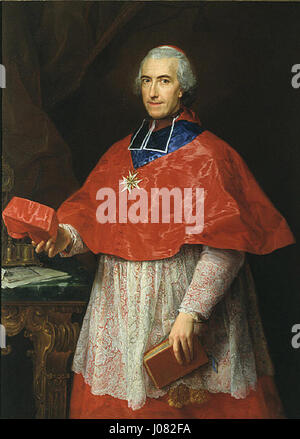 Pompeo Batoni - Portrait du Cardinal Jean-François Joseph de Rochechouart Banque D'Images