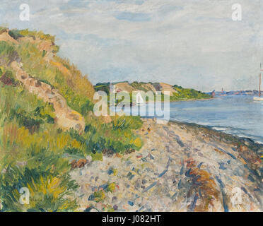 Johann Valett Mönkeberg BEI Kiel représente la ville portuaire de Kiel dans le nord de l'Allemagne. Cette œuvre de 1927 capture la scène maritime animée de la ville avec précision et détails historiques. Banque D'Images