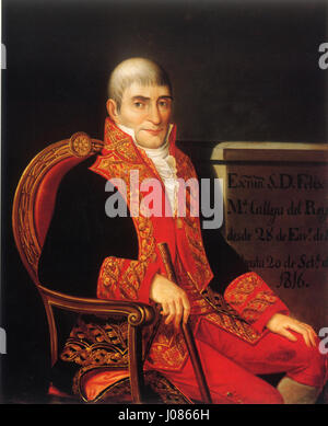 Virrey Félix María Calleja a été vice-roi espagnol de Nouvelle-Espagne de 1813 à 1816. Il a joué un rôle important dans la répression de la guerre d'indépendance mexicaine, dirigeant les forces espagnoles contre les groupes insurgés pendant le conflit. Banque D'Images