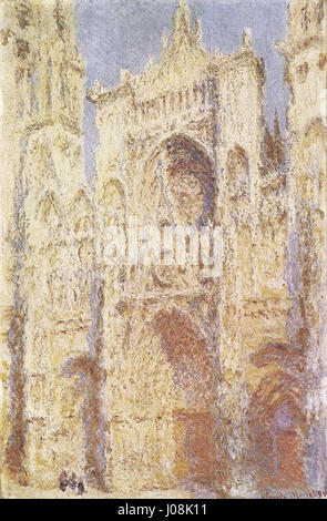 - Claude Monet La Cathédrale de Rouen, Le portail au soleil Banque D'Images