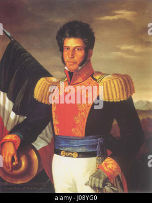 Vicente Ramón Guerrero Saldaña est un chef mexicain et figure militaire connu pour son rôle dans la guerre d'indépendance du Mexique. Il a contribué de manière significative à la lutte du Mexique pour l'indépendance de l'Espagne. Banque D'Images