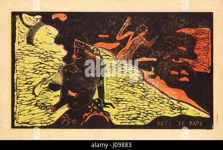 Paul Gauguin, Auti Te Pape (à jouer dans l'eau douce), 1893E280931894. Noa-Suite nda. Gravure sur bois, Banque D'Images