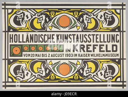 Le travail de Jan Thorn-Prikker dans le 'Holländische Kunstausstellung' reflète l'art néerlandais de la fin du XIXe siècle, mettant en valeur son style artistique distinctif. Banque D'Images