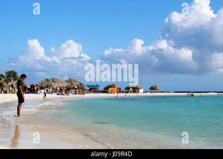 Les plages d'Aruba, Baby Beach Banque D'Images