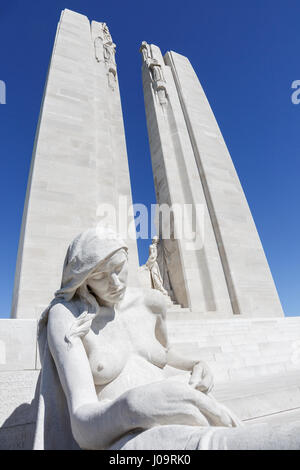 Mémorial National du Canada à Vimy, Vimy, France Banque D'Images