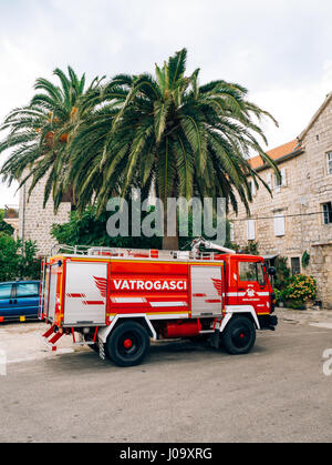 Bâtiment des pompiers à Perast. Fire Department Banque D'Images