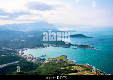 Vue sur les collines et la nature à Taiwan de campagne Jilong Mountain Banque D'Images