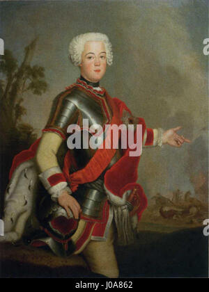 Portrait du prince Auguste Guillaume de Prusse, réalisé d'après une œuvre originale d'Antoine Pesne. La peinture représente le style de portrait européen du XVIIIe siècle. Banque D'Images