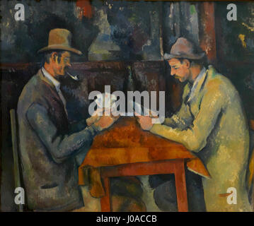 Paul Cézanne, 1892-95, les joueurs de carte (les joueurs de cartes), 60 x 73 cm, huile sur toile, Courtauld Institute of Art, Londres Banque D'Images