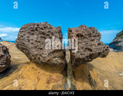 Yehliu Geopark, Keelung, District de Wanli, New Taipei, Taïwan Banque D'Images