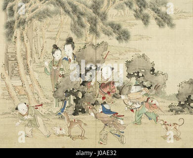 « Vue en Île-de-France » de Jean-Victor Bertin présente un portrait détaillé et atmosphérique de la campagne française. La peinture reflète la maîtrise de Bertin de la peinture de paysage, avec un accent sur la lumière et l'espace qui met en valeur la beauté sereine de la France rurale. Banque D'Images