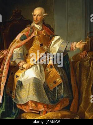 Ce portrait de Léopold II, peint dans ses regalia de couronnement, reflète sa stature royale et son autorité, capturée avec précision et précision dans sa tenue de cérémonie. Banque D'Images