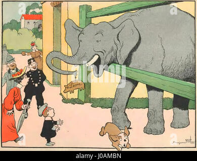 'Les petites Misères de la vie des animaux' de Rabier dépeint avec humour les luttes quotidiennes des animaux, offrant une vision éclairée de leurs défis. L’œuvre est une série d’illustrations illustrant l’habileté de Rabier à capturer le comportement animal avec esprit et charme. Banque D'Images