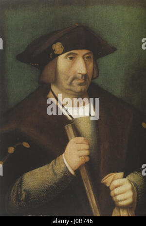 Attribué au Maître du portrait de Brandon, Portrait d'un homme, probablement Edward Stafford, 3 duc de Buckingham, emplacement actuel inconnu (Ex. SothebyE28099s, 6 juillet 1983, lot 5) Banque D'Images