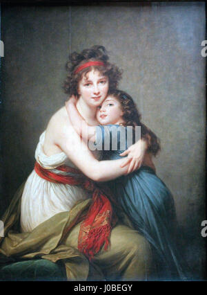 L'auto-portrait avec sa fille par Elisabeth-Louise Vigée Le Brun Banque D'Images