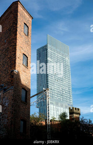 Beetham Tower, alias Hilton Tower, Manchester, Greater Manchester, Angleterre Banque D'Images