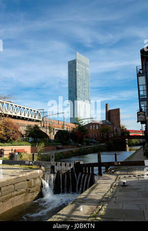 Beetham Tower, alias Hilton Tower, Manchester, Greater Manchester, Angleterre Banque D'Images