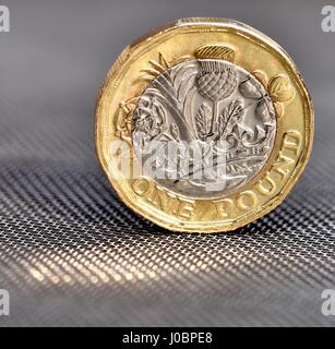 Nouvelle pièce d'une livre Banque D'Images