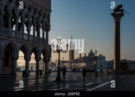 Piazzetta de Venise à l'aube, Italie Banque D'Images