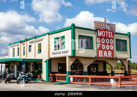 Florida Yeehaw Junction, Wilson's Corner, Desert Inn Motel, site historique, hébergement, restaurant restaurants repas café cafés, bar lounge pub, extérieur, f Banque D'Images