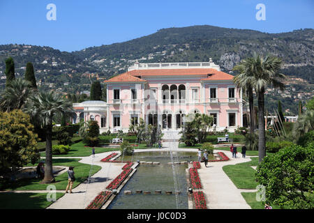 Villa Ephrussi de Rothschild, Saint Jean Cap Ferrat, Alpes Maritimes, Côte d'Azur, French Riviera, Provence, France Banque D'Images