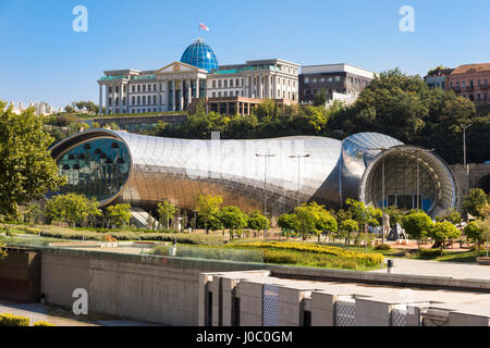 Concert Hall et du centre des congrès, Palais Présidentiel, Rike Parc, Tbilissi, Géorgie, Caucase, Asie Banque D'Images
