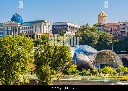 Concert Hall et du centre des congrès, Palais Présidentiel, Rike Parc, Tbilissi, Géorgie, Caucase, Asie Banque D'Images